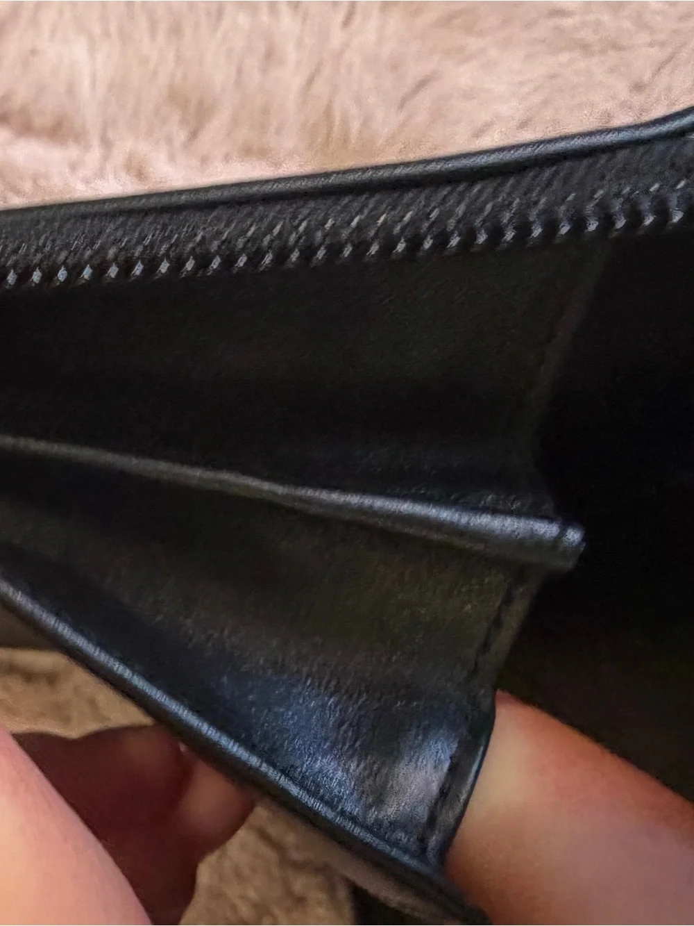 Gucci Black Leather Wallet with Embossed Logo